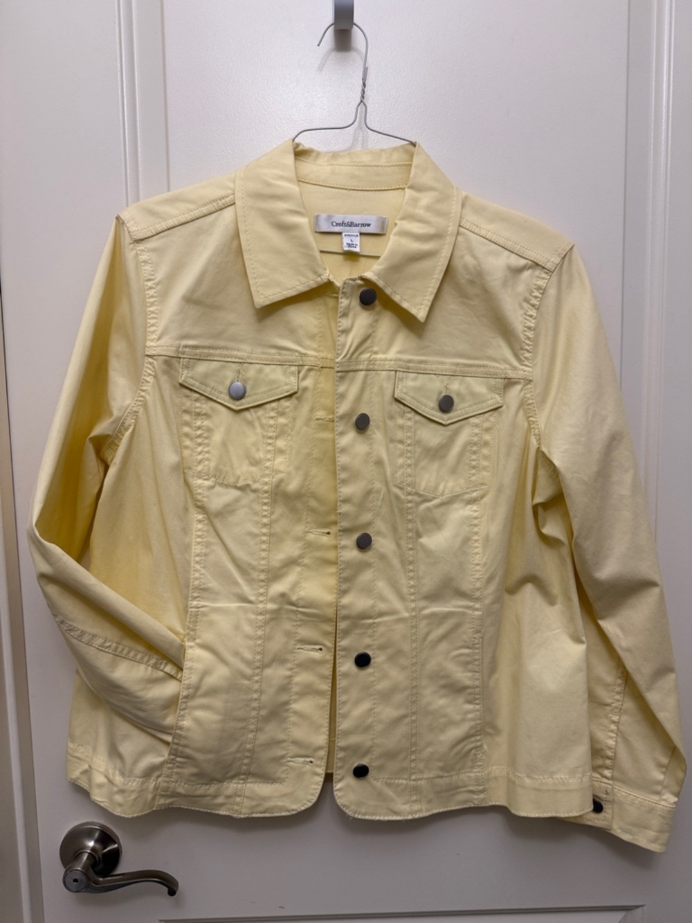 croft & barrow Pale Yellow Cotton Jacket